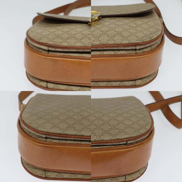 CELINE Macadam Canvas Shoulder Bag Pvc Beige Gold - Picture 10 of 13